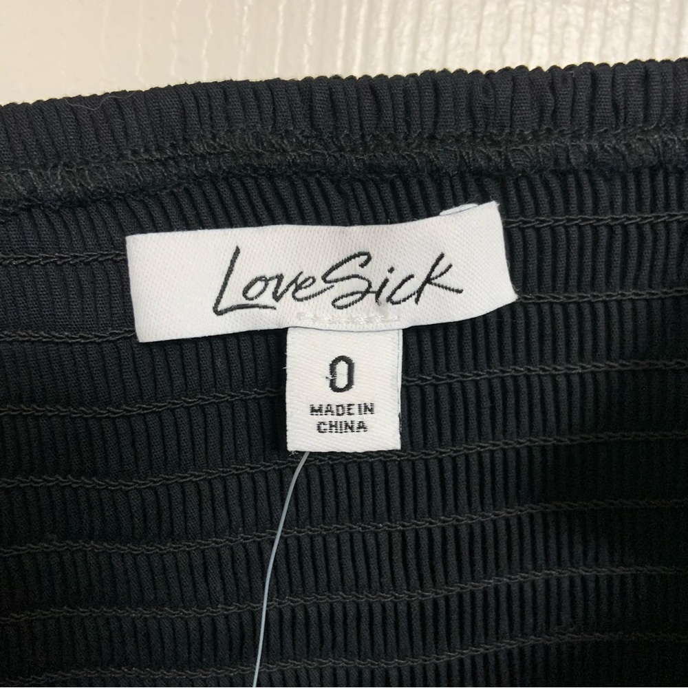 Torrid Lovesick Black Crop Top Ruffle Straps Elastic Back 0X New - Picture 4 of 6